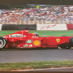 2000 Ferrari F1-2000 official factory poster signed by Schumacher - large
