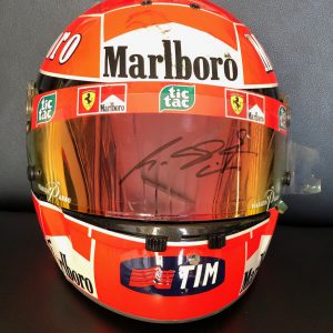 2001 Michael Schumacher Ferrari win helmet - Spain
