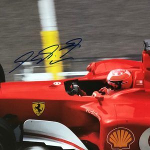 2002 Ferrari F2002 official factory poster signed by Schumacher - large
