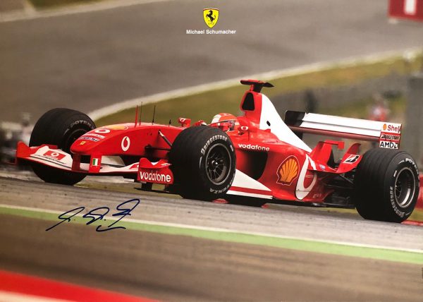 2003 Ferrari F2003-GA official factory poster signed by Schumacher - medium