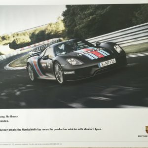 2013 Porsche 918 Spyder Nurburgring Record dealer poster