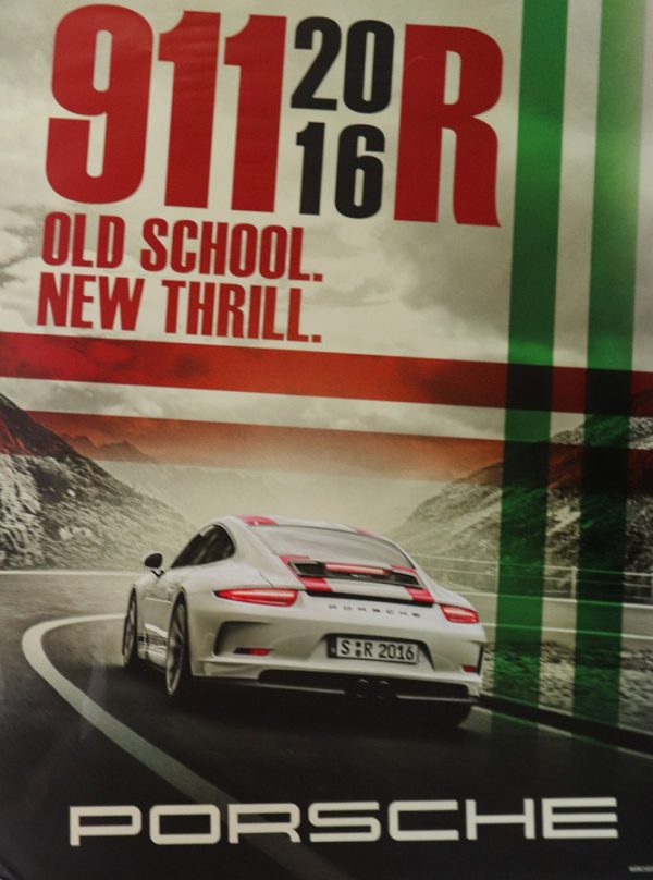 2016 Porsche 911R 'Old School. New Thrill' factory poster