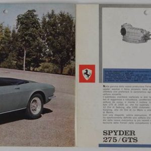 1966 Ferrari 275 GTS Spyder sales brochure