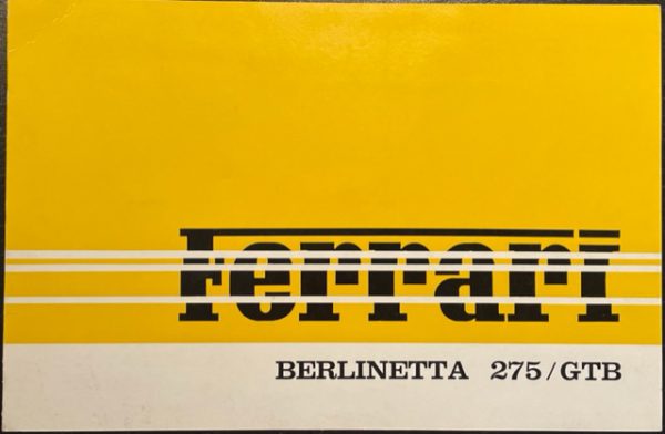 1965 Ferrari 275 GTB sales brochure
