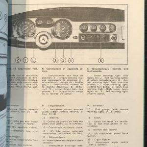 1965 Ferrari 275 GTS / GTB owner's manual
