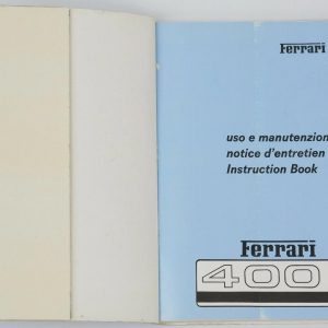 1979 Ferrari 400i owner's manual