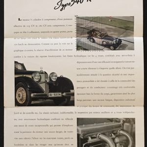 1938 Mercedes 540K foldout brochure