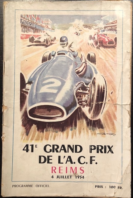 1954 French GP at Reims multi-signed program