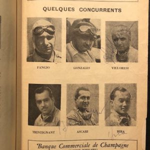 1954 French GP at Reims multi-signed program