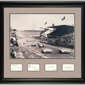 1954 French GP at Reims multi-signed framed photo