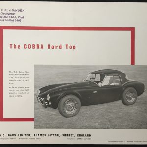 1965 AC Shelby Cobra 289 brochure