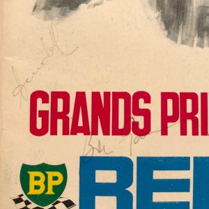 1965 French GP at Reims program signed by Jim Clark