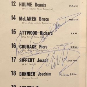 1968 Monaco GP multi-signed program
