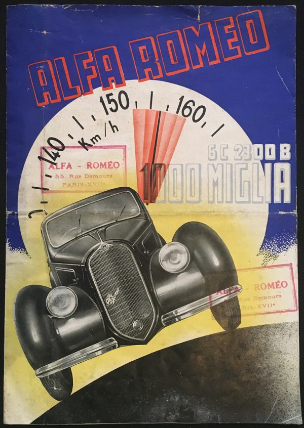 1937 Alfa Romeo 6C 2300B Mille Miglia brochure