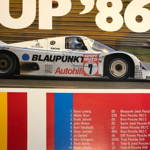 1986 Porsche Factory Porsche Cup celebration poster
