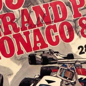 1981 Monaco GP program signed by Gilles Villeneuve