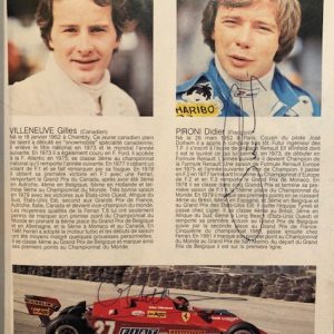 1981 Monaco GP program signed by Gilles Villeneuve