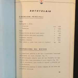 1951-6 Maserati A6GCS 'Sport 2000' owner's manual