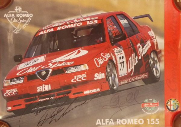 1995 Alfa Romeo 155 BTCC team poster signed