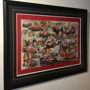 1949 - 1990 Ferrari Anniversary multi-signed print