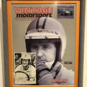 1966 Vintage Motorsport magazine montage framed & signed by Denis Hulme