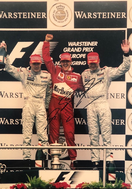 2000 European GP at Nurburgring photo signed by race winner Michael Schumacher