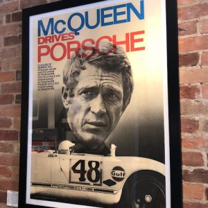 1970 McQueen Drives Porsche factory poster