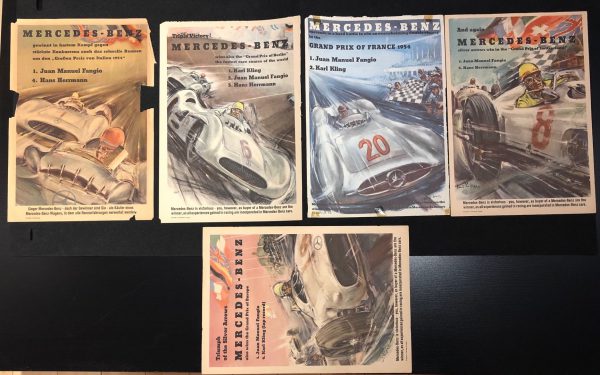 1954-5 Mercedes-Benz Factory success leaflets
