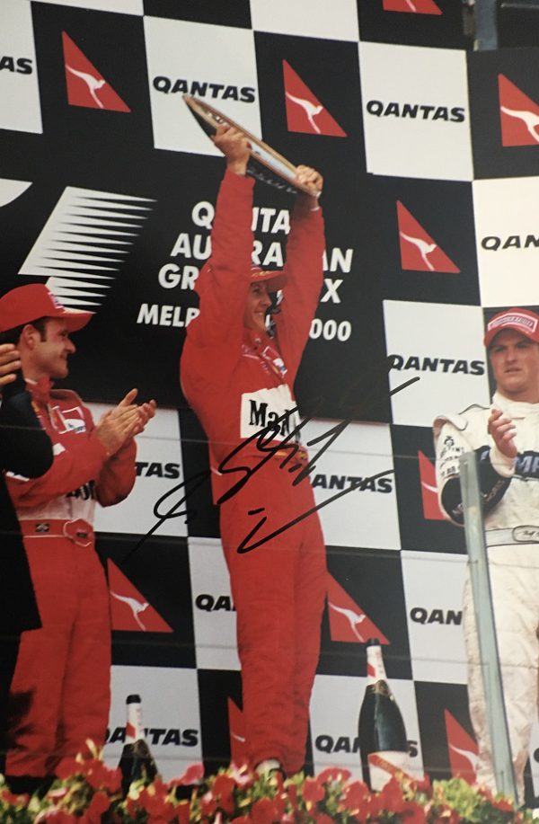 2000 Australian GP photo signed by Michael Schumacher