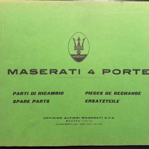 1963 Maserati Quattroporte spare parts manual