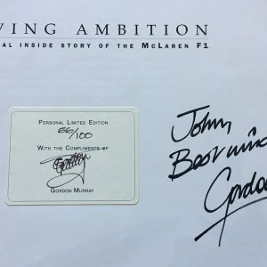 2000 'Driving Ambition' McLaren F1 book - 'Personal Limited Edition' signed