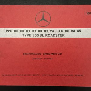 1963 Mercedes 300SL Roadster list of replacement parts