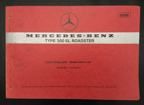 1963 Mercedes 300SL Roadster list of replacement parts