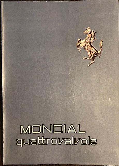 1982 Ferrari Mondial Quattrovalvole owner's manual