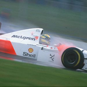 1993 European GP at Donington ticket signed by Ayrton Senna