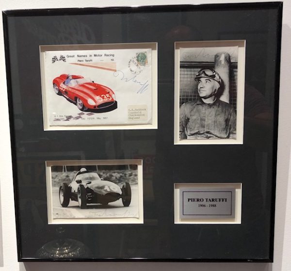 1957 Piero Taruffi signed First Day cover set framed
