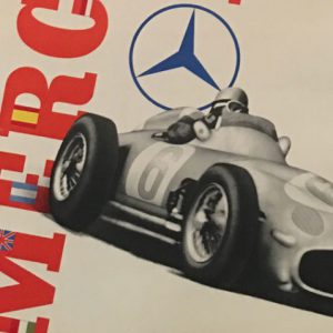 1955 Argentina GP Mercedes Factory success poster