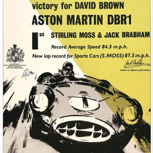 1958 Aston Martin Nurburgring multi-signed poster