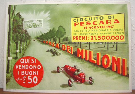 1947 Circuito di Pescara poster