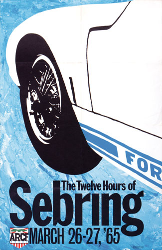 1965 Sebring 12 Hours original event poster