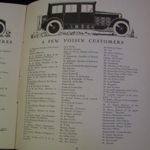 1923 Voisin full range brochure