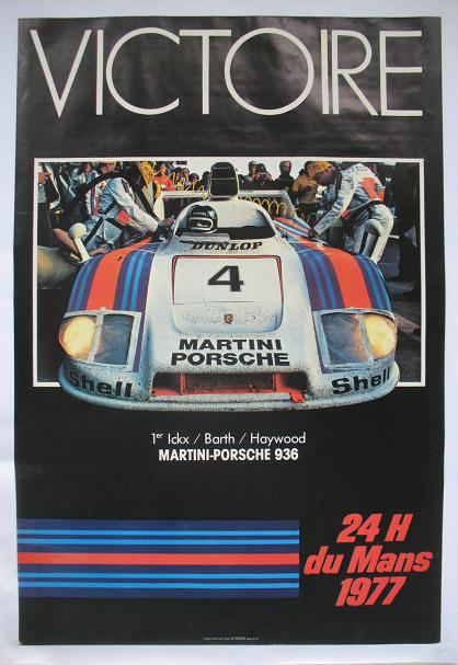 1977 Le Mans 24 hours victory Porsche poster
