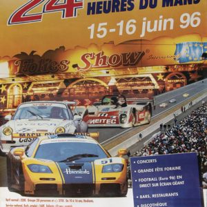 1996 Le Mans official event poster - large format