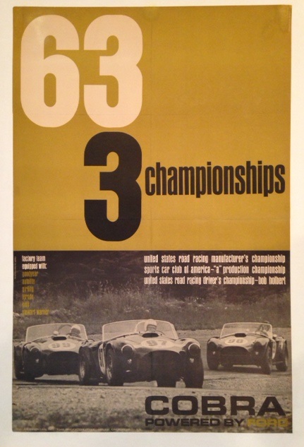 1963 Shelby Cobra WC poster