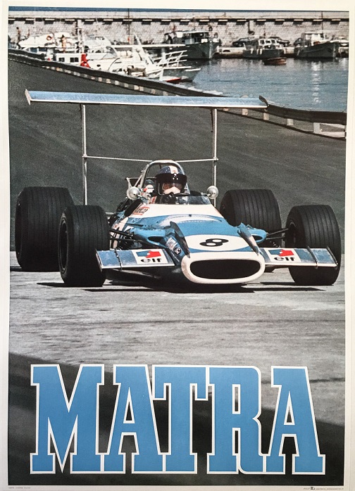 1969 Monaco GP Matra poster