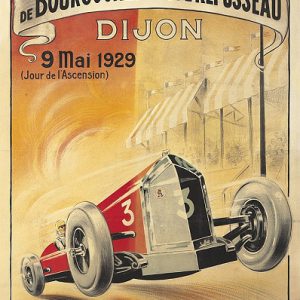 1929 Burgundy GP at Dijon event poster