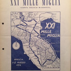1954 Mille Miglia rule book 'regolamento'