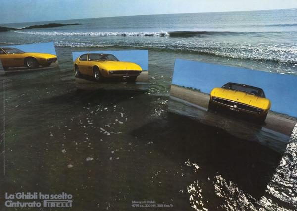 1966 Maserati Ghibli Pirelli poster