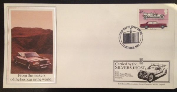 1982 Rolls Royce first day cover envelope