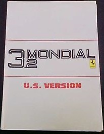 1987 Ferrari 3.2 Mondial owner's manual